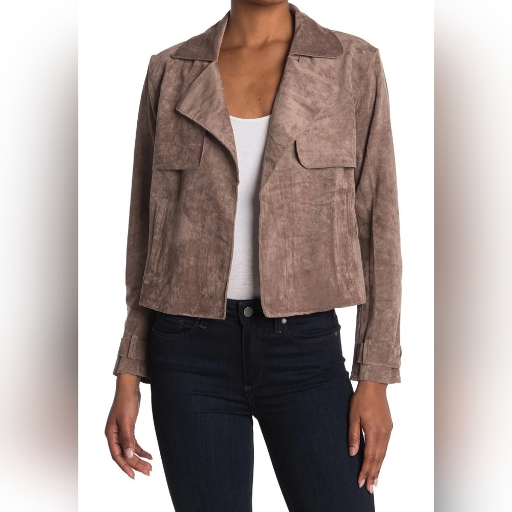BLANKNYC Faux Suede Seal the Deal Trench Style Jacket. Size: X-Small.
